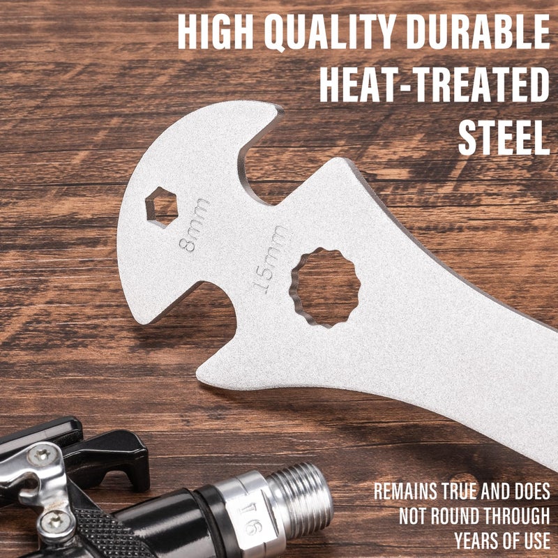GEWAGE Bike Bicycle Pedal Wrench - Bicycle Pedal Removal Tool With Extra Long Handle-Pedal Spanner Double Wrench For Mountain Road Bike - Image 3